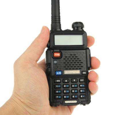 Baofeng Talkie-walkie Baofeng UV-5R FM Radio VHF/UHF Double Bande Affichage Casque 